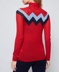 CHEVRON MOCK NECK SWEATER