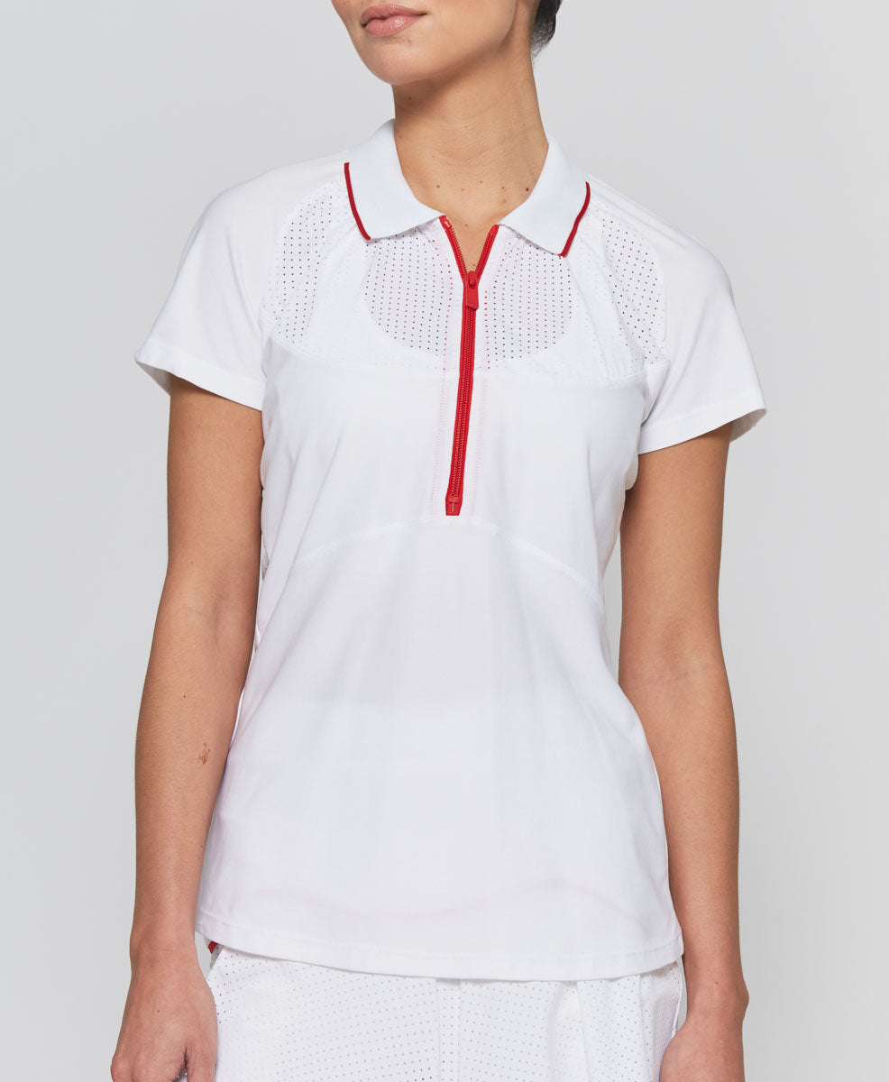 MESH ZIP PERFORMANCE POLO