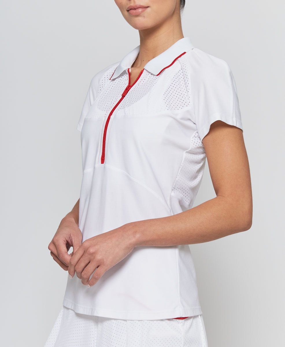 MESH ZIP PERFORMANCE POLO