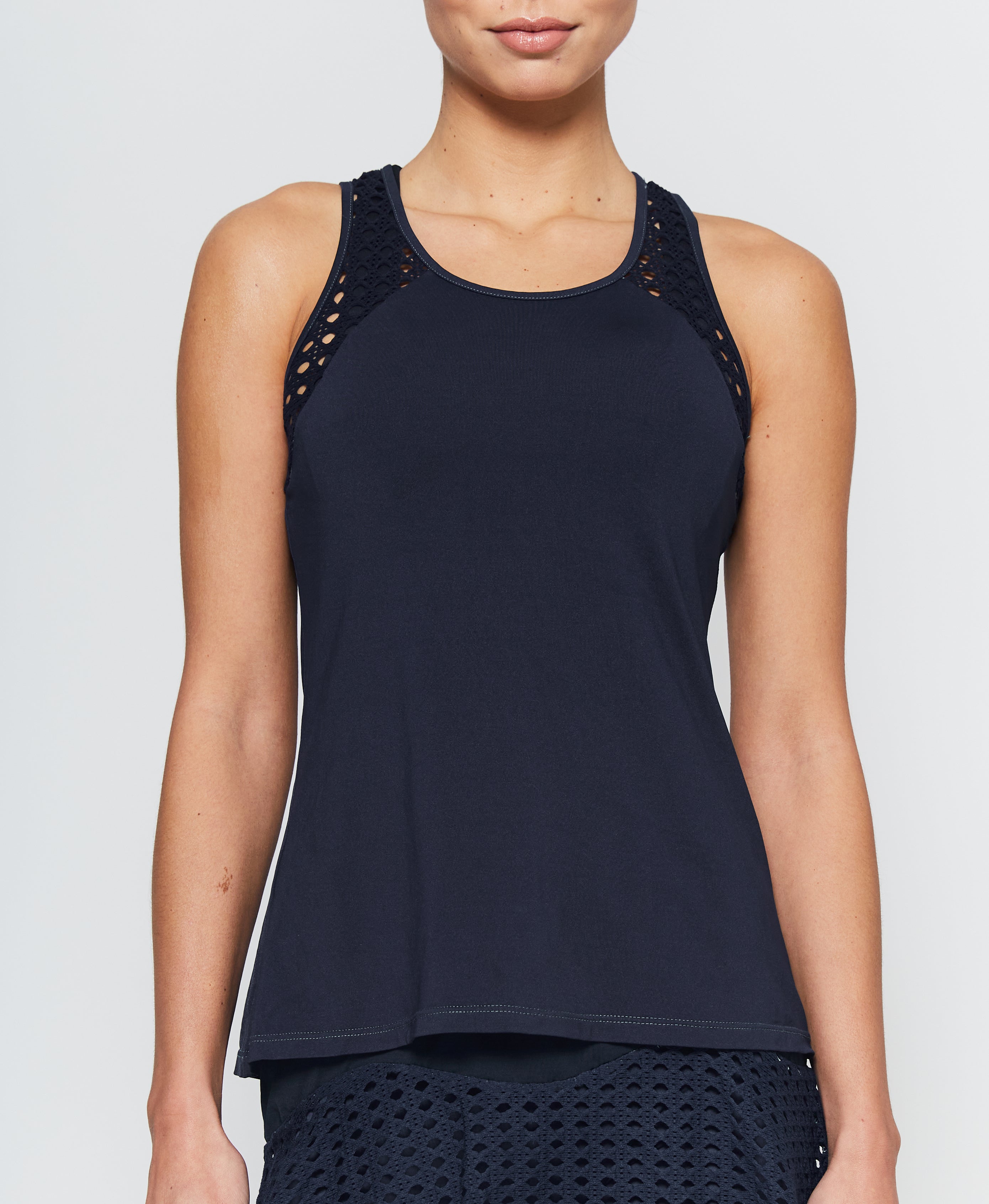 POINTELLE TRIM TANK SHORT